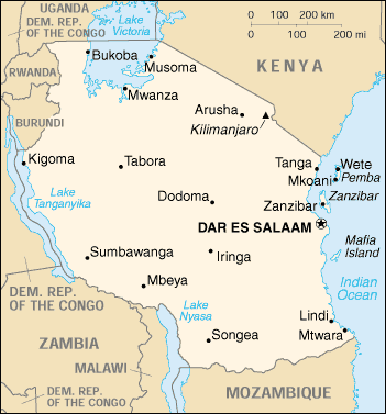 Tanzania Map