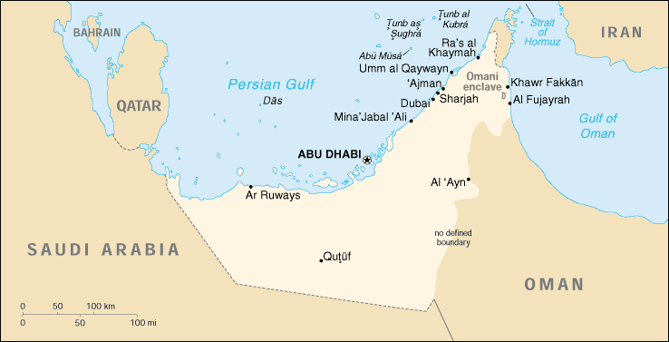 United Arab Emirates Map