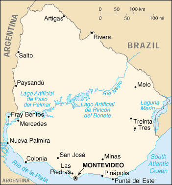 Uruguay map